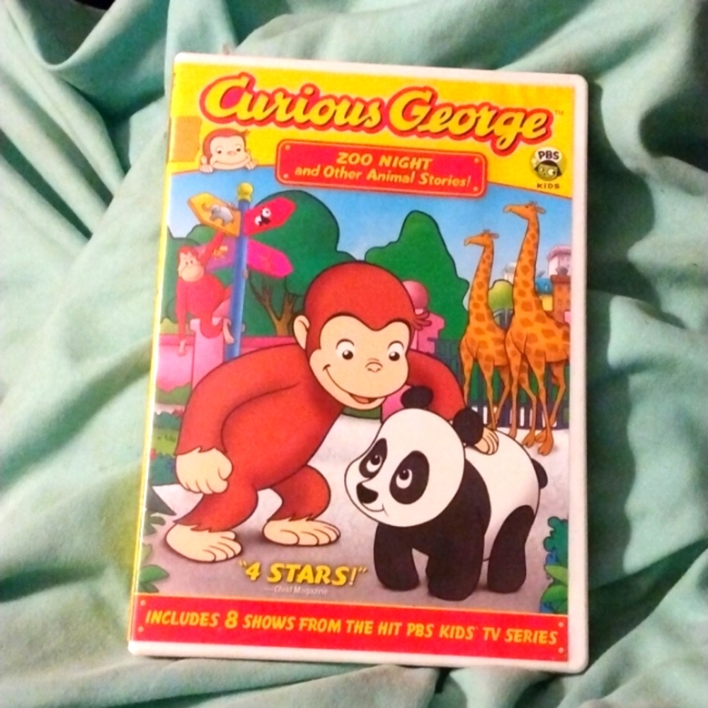 📀 Curious George. Zoo Night and Other Animal Stories. Preowned fullscreen editi